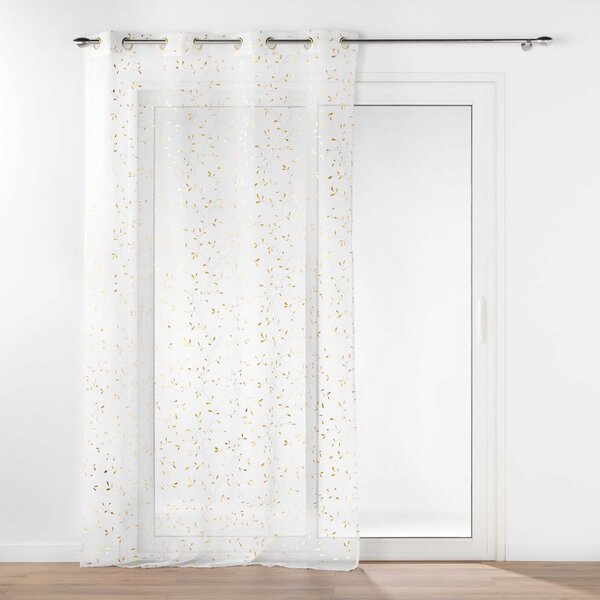Biała/w kolorze złota firanka z woalu 140x280 cm Floressia – douceur d'intérieur