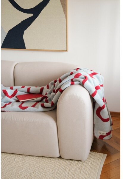 Czerwony koc 150x200 cm Swirl – noo.ma