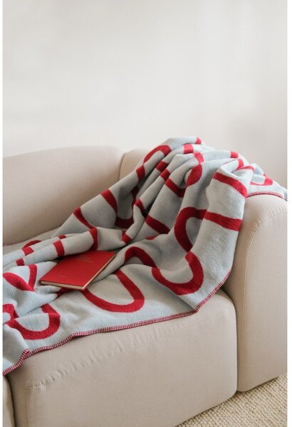 Czerwony koc 150x200 cm Swirl – noo.ma