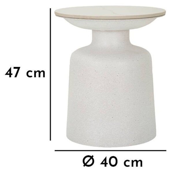 Okrągły stolik z ceramicznym blatem ø 40 cm Fush – Mauro Ferretti