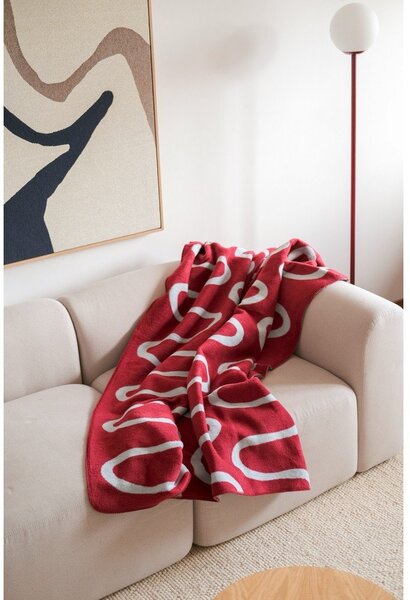 Czerwony koc 150x200 cm Swirl – noo.ma