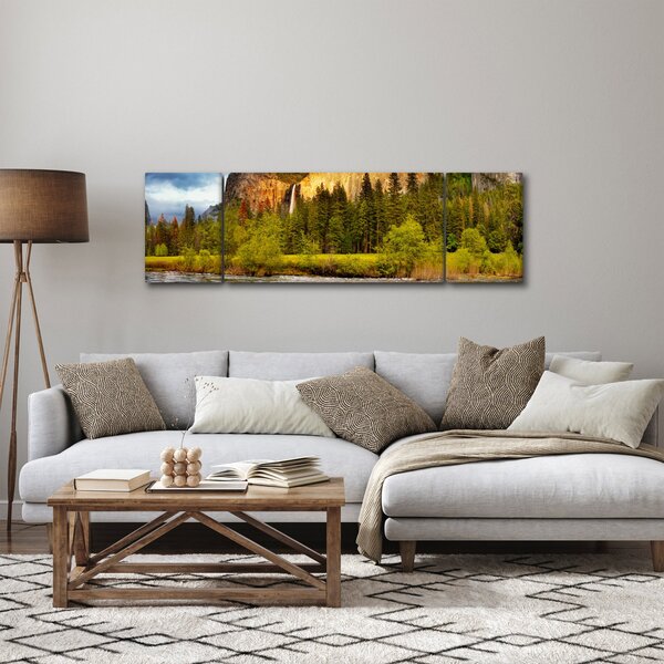 Obraz- Skały nad jeziorem (170x50 cm)