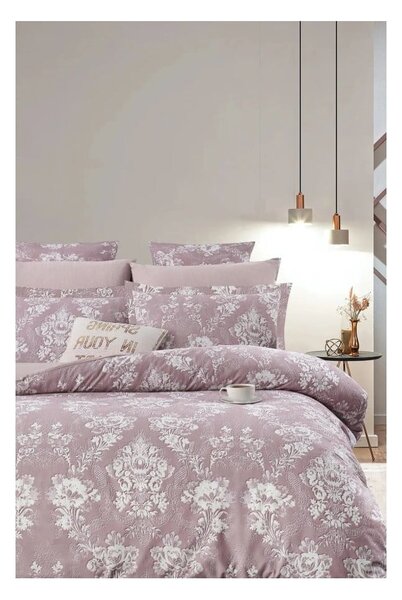 Różowa pościel dwuosobowa z bawełny renforcé z prześcieradłem 200x220 cm – Mila Home