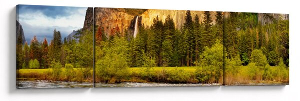 Obraz- Skały nad jeziorem (170x50 cm)
