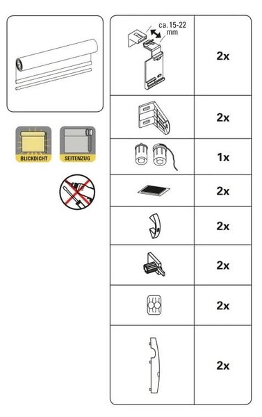 Biała roleta 42,5x150 cm Mini Termo – Gardinia