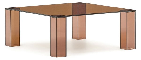 Brązowy szklany stolik 85x85 cm Adularia – Kave Home