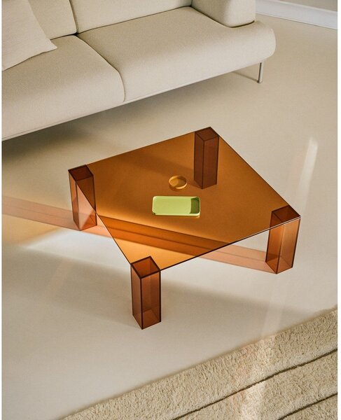 Brązowy szklany stolik 85x85 cm Adularia – Kave Home