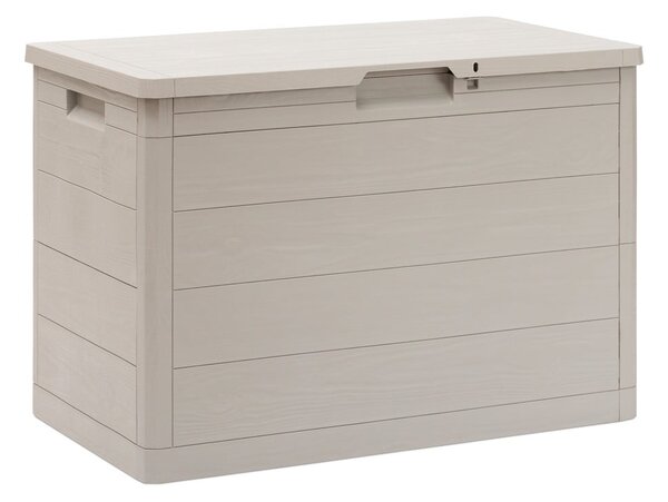 Jasnoszara plastikowa skrzynia ogrodowa Woodys – Toomax