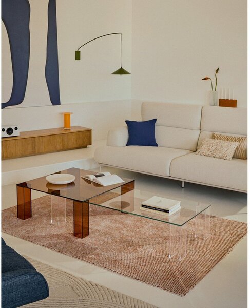 Brązowy szklany stolik 85x85 cm Adularia – Kave Home