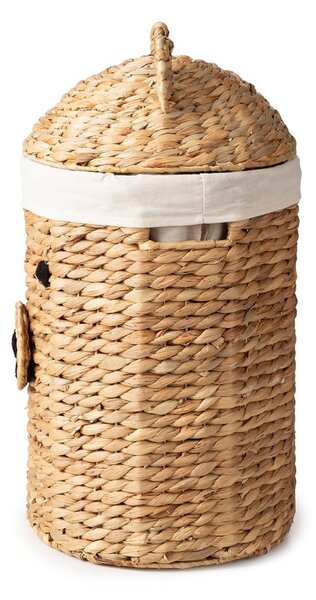 Dziecięcy kosz na zabawki z hiacyntu wodnego w naturalnym kolorze ø 30x56 cm Bear – Compactor