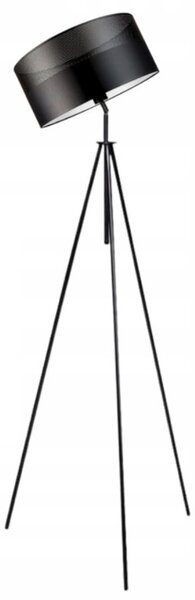 Lampa stojąca podłogowa przegubowa regulowana trójnóg z abażurem walec DECO