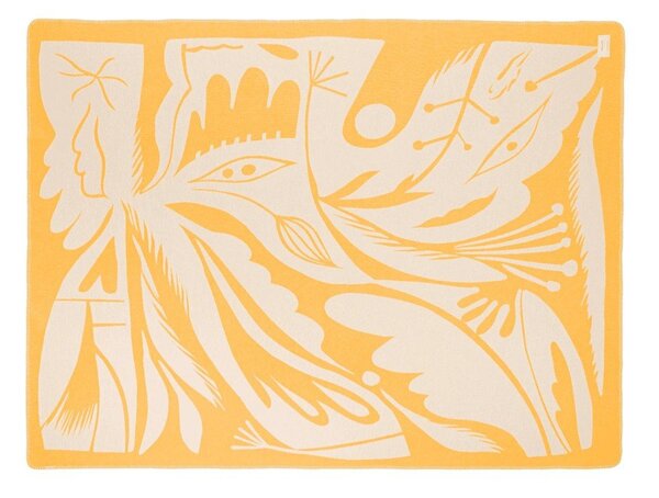 Żółty koc 165x200 cm Lino – noo.ma