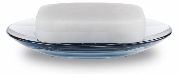 Niebieska plastikowa mydelniczka Droplet – Umbra