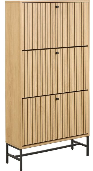 Uchylna szafka na buty w dekorze dębu w naturalnym kolorze 72x140x25 cm Albany – Actona