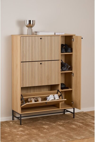 Uchylna szafka na buty w dekorze dębu w naturalnym kolorze 99x140x35 cm Albany – Actona