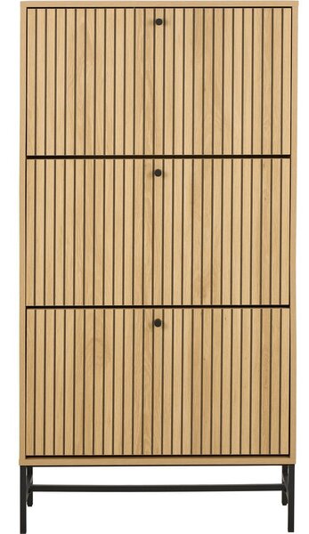 Uchylna szafka na buty w dekorze dębu w naturalnym kolorze 72x140x25 cm Albany – Actona