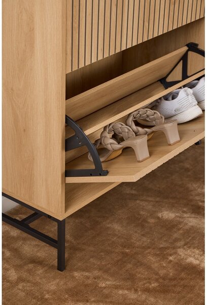 Uchylna szafka na buty w dekorze dębu w naturalnym kolorze 99x140x35 cm Albany – Actona