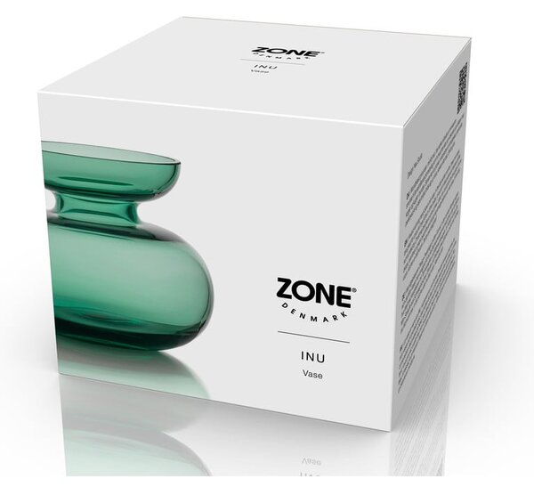 Zielony szklany ręcznie wykonany wazon (wysokość 9 cm) Inu – Zone
