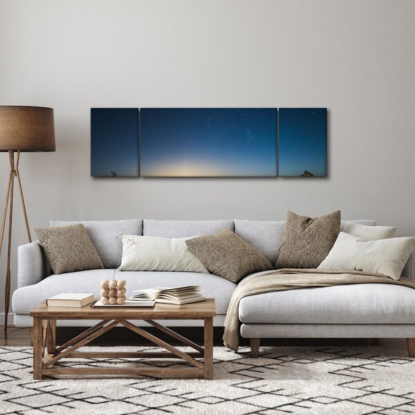 Obraz - Nocne niebo nad drogą (170x50 cm)