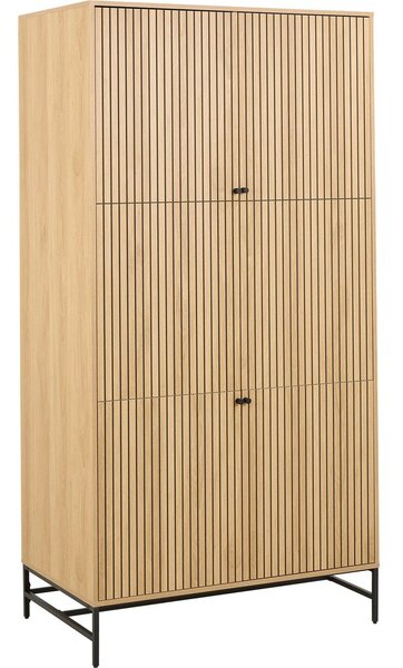 Szafa w dekorze dębu w naturalnym kolorze 99x200x60 cm Albany – Actona