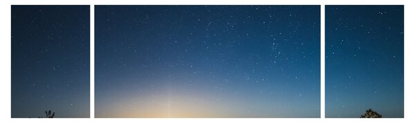 Obraz - Nocne niebo nad drogą (170x50 cm)