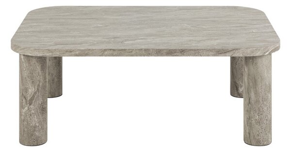 Jasnoszary stolik w dekorze marmuru 75x100 cm Solano – Actona