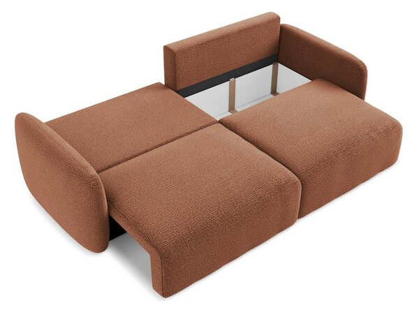 Ceglasta rozkładana/ze schowkiem sofa 238 cm Kalena – Makamii