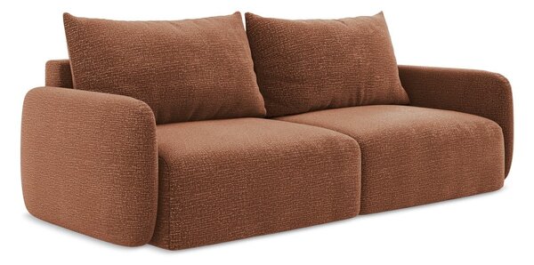 Ceglasta rozkładana/ze schowkiem sofa 238 cm Kalena – Makamii