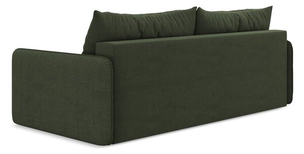Zielona rozkładana/ze schowkiem sofa 216 cm Nanea – Makamii