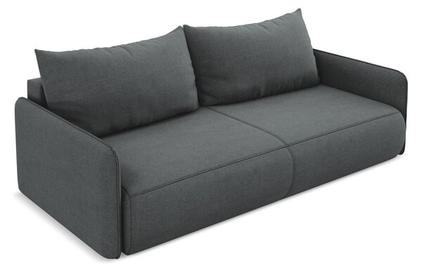 Szara rozkładana/ze schowkiem sofa 216 cm Nanea – Makamii