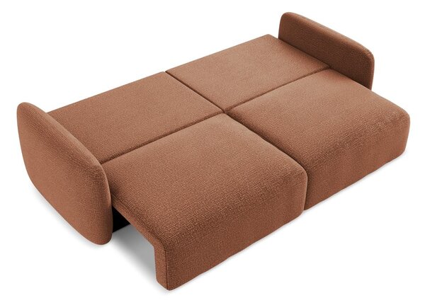 Ceglasta rozkładana/ze schowkiem sofa 238 cm Kalena – Makamii