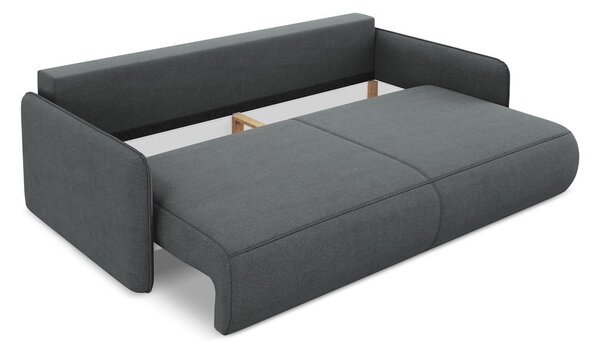 Szara rozkładana/ze schowkiem sofa 216 cm Nanea – Makamii