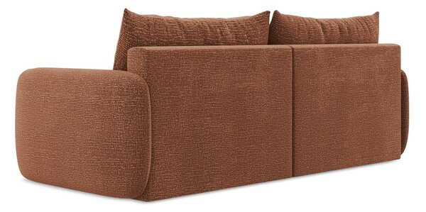 Ceglasta rozkładana/ze schowkiem sofa 238 cm Kalena – Makamii