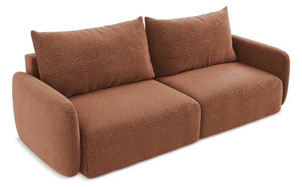 Ceglasta rozkładana/ze schowkiem sofa 238 cm Kalena – Makamii