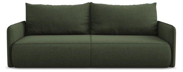 Zielona rozkładana/ze schowkiem sofa 216 cm Nanea – Makamii