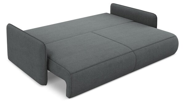 Szara rozkładana/ze schowkiem sofa 216 cm Nanea – Makamii