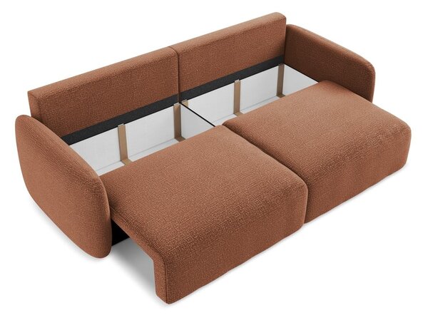 Ceglasta rozkładana/ze schowkiem sofa 238 cm Kalena – Makamii