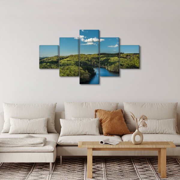 Obraz - Jezioro w lesie (125x70 cm)