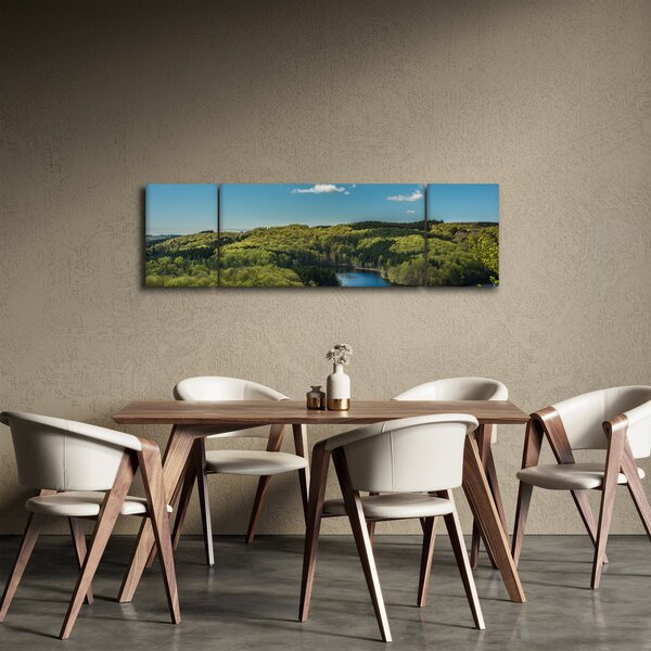 Obraz - Jezioro w lesie (170x50 cm)