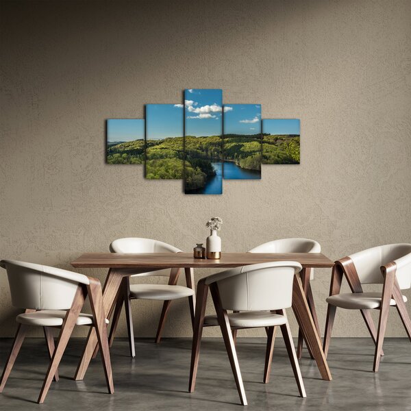 Obraz - Jezioro w lesie (125x70 cm)