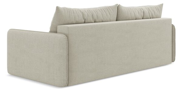 Kremowa rozkładana/ze schowkiem sofa 216 cm Nanea – Makamii