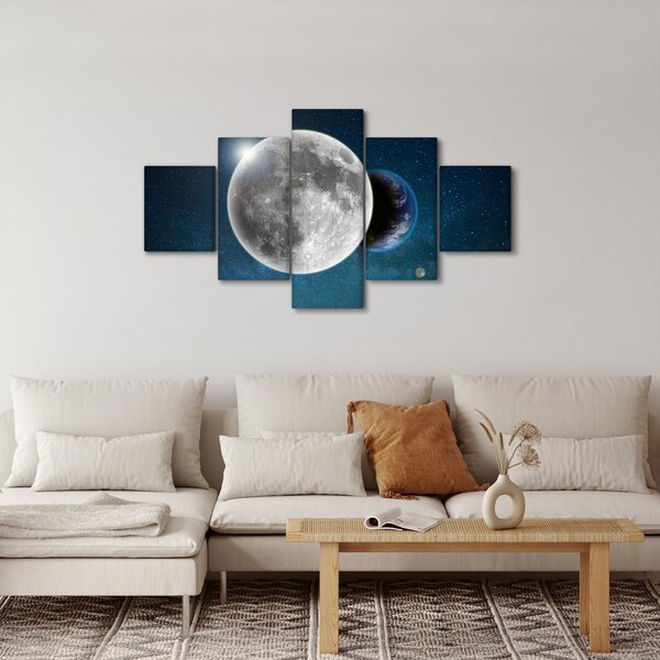 Obraz - Ziemia w zaćmieniu Księżyca (125x70 cm)