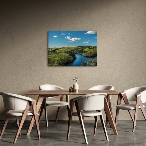 Obraz - Jezioro w lesie (70x50 cm)