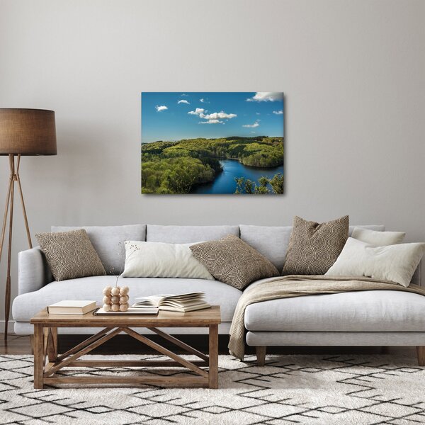 Obraz - Jezioro w lesie (70x50 cm)