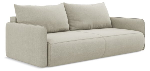 Kremowa rozkładana/ze schowkiem sofa 216 cm Nanea – Makamii