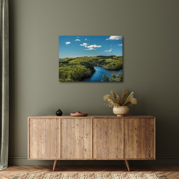 Obraz - Jezioro w lesie (70x50 cm)