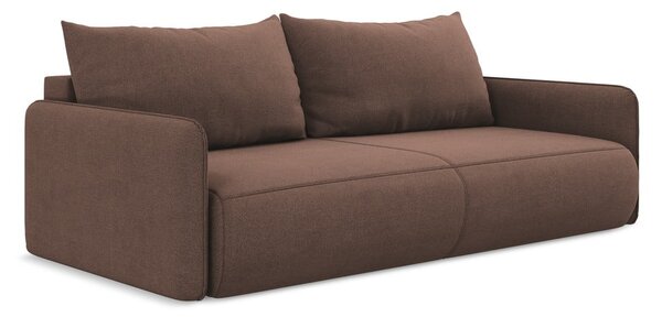 Różowa rozkładana/ze schowkiem sofa 216 cm Nanea – Makamii
