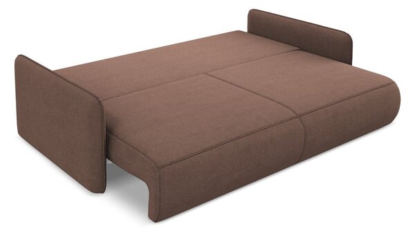 Różowa rozkładana/ze schowkiem sofa 216 cm Nanea – Makamii