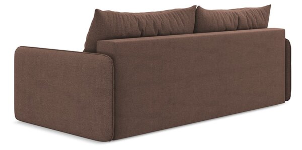 Różowa rozkładana/ze schowkiem sofa 216 cm Nanea – Makamii