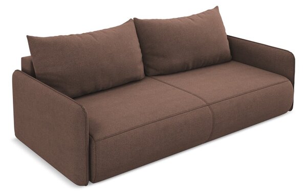 Różowa rozkładana/ze schowkiem sofa 216 cm Nanea – Makamii